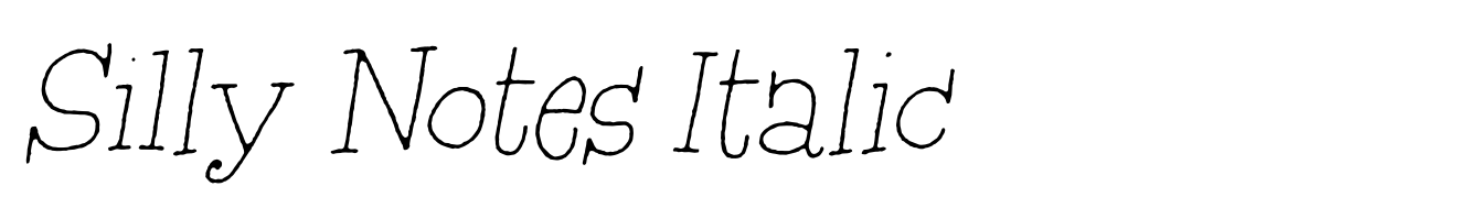 Silly Notes Italic